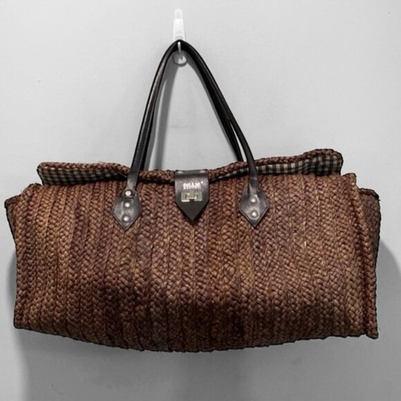 Matt & Nat Handbags - Matt & Nat Brown Straw Duffel Tote bag